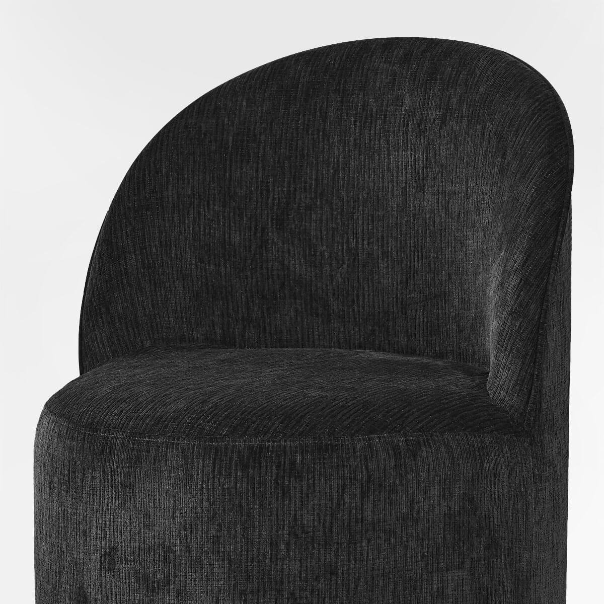 Doris Rolling Upholstered Dining Chair With Castors (Set of 6)