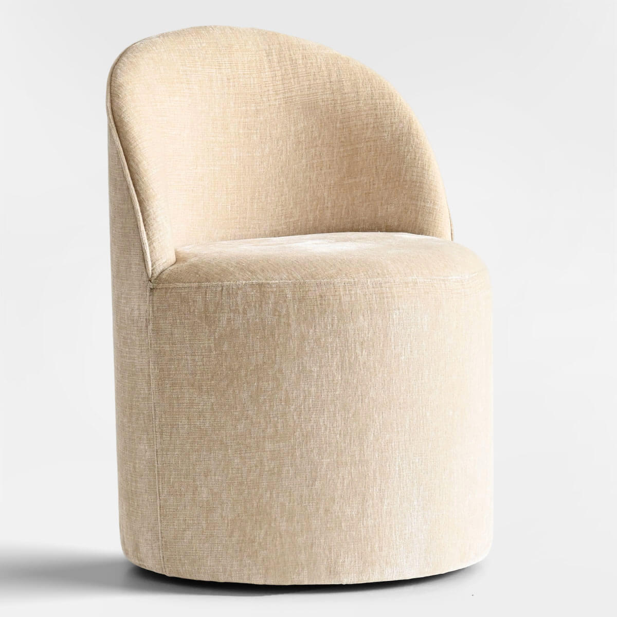 Doris Rolling Upholstered Dining Chair With Castors (1-Piece)