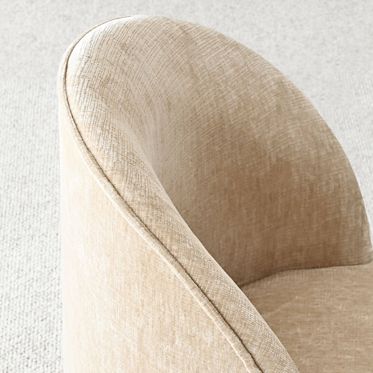 Doris Rolling Upholstered Dining Chair With Castors (1-Piece)