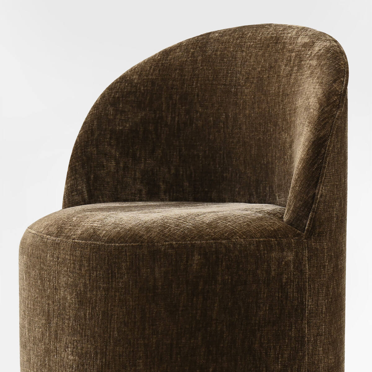 Doris Rolling Upholstered Dining Chair With Castors (1-Piece)