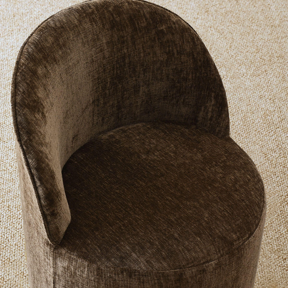 Doris Rolling Upholstered Dining Chair With Castors (1-Piece)