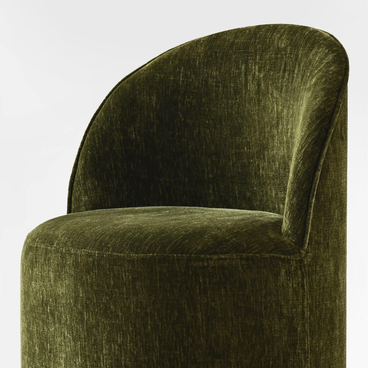 Doris Rolling Upholstered Dining Chair With Castors (Set of 6)