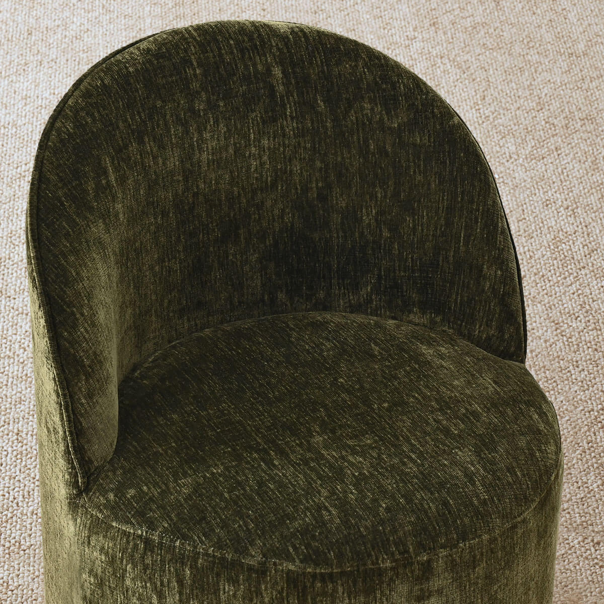 Doris Modern Swivel Small Barrel Chair (Set of 2)