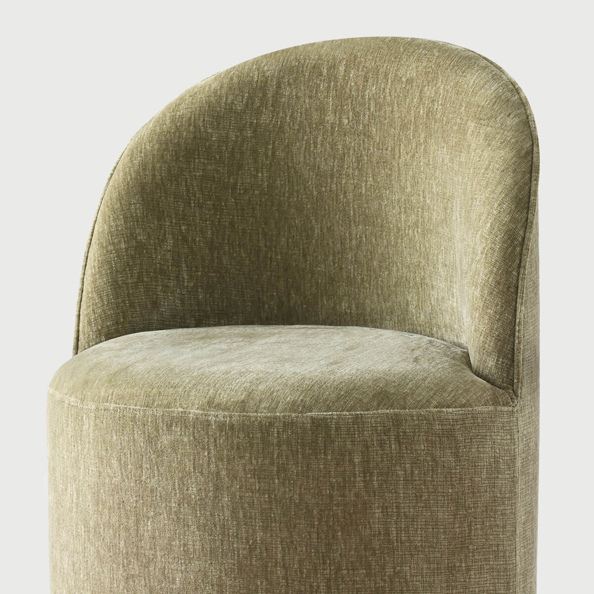 Doris Rolling Upholstered Dining Chair With Castors (Set of 6)