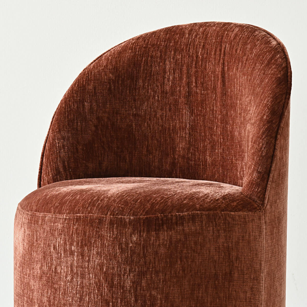 Doris Rolling Upholstered Dining Chair With Castors (1-Piece)