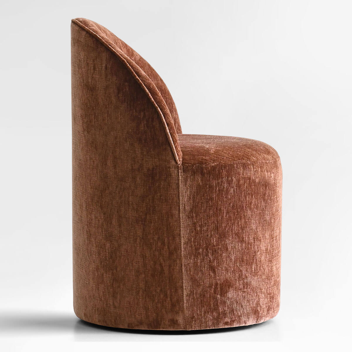 Doris Rolling Upholstered Dining Chair With Castors (1-Piece)