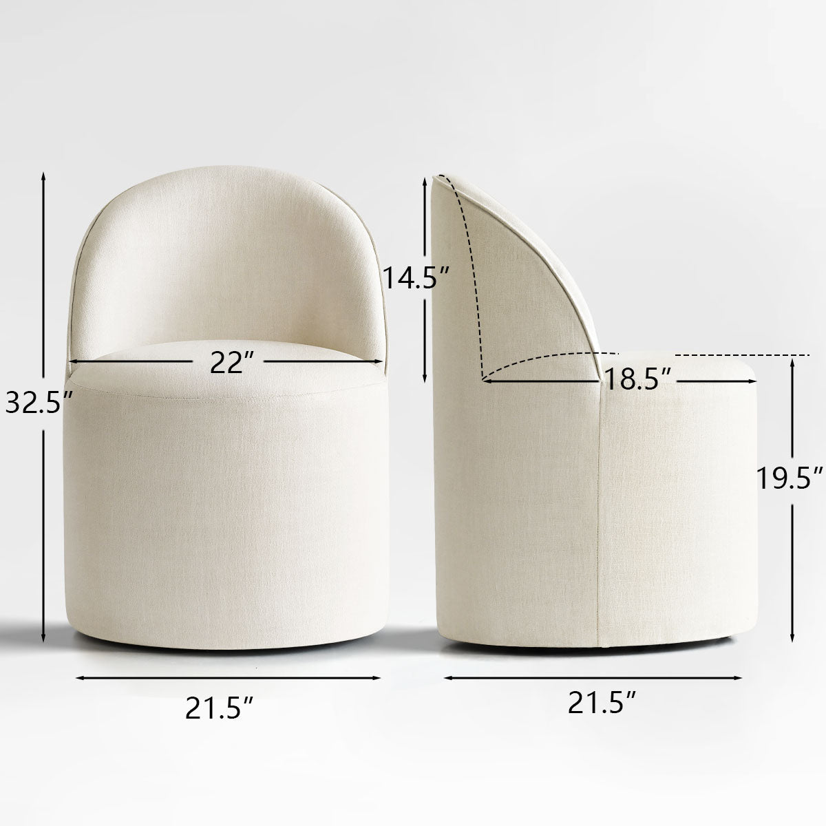 Doris Modern Small Accent Chair (Set of 2)