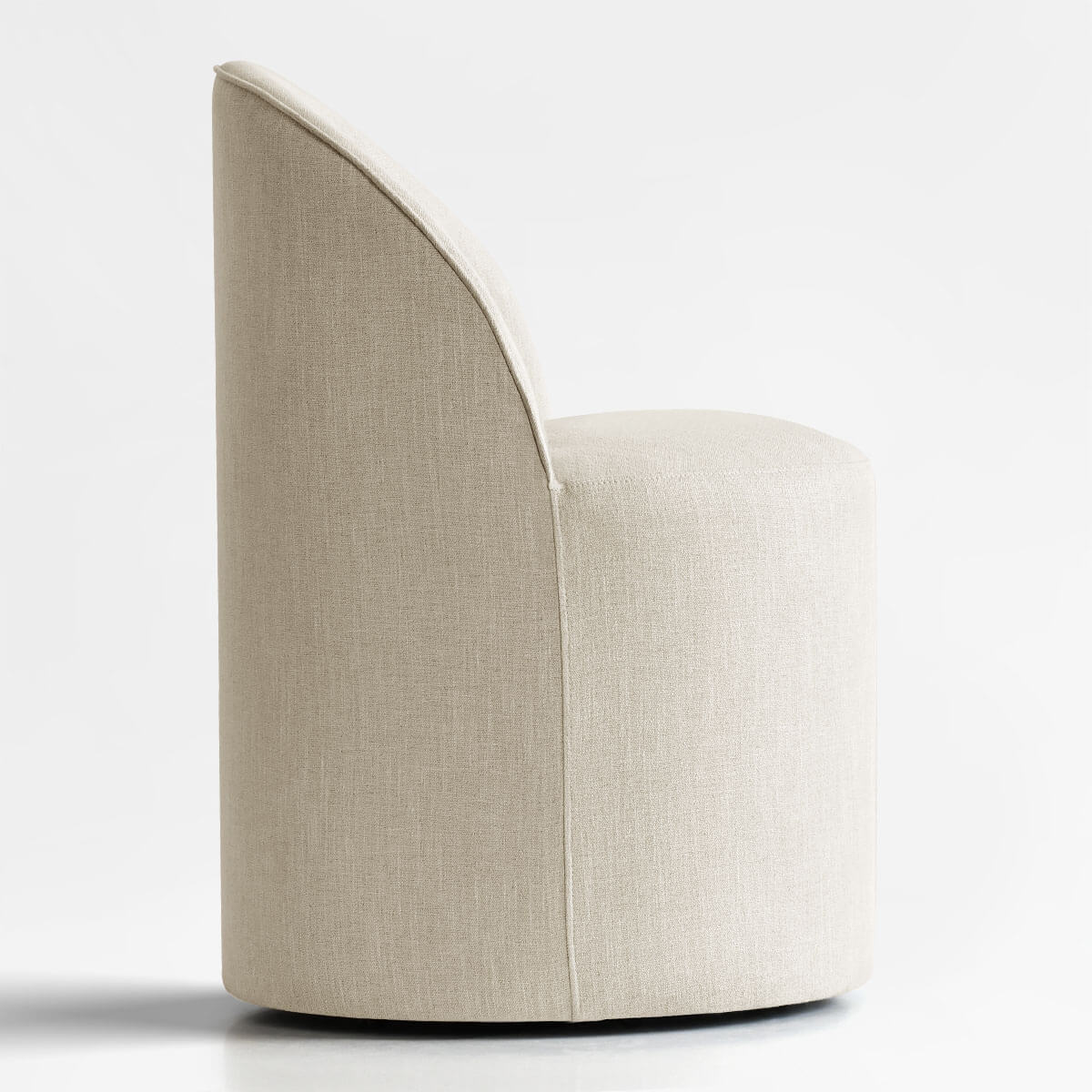 Doris Rolling Upholstered Dining Chair With Castors (Set of 6)