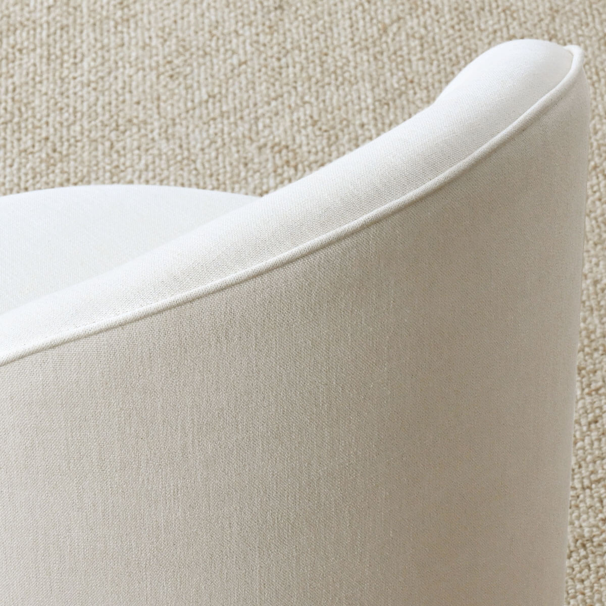 Doris Rolling Upholstered Dining Chair With Castors (1-Piece)