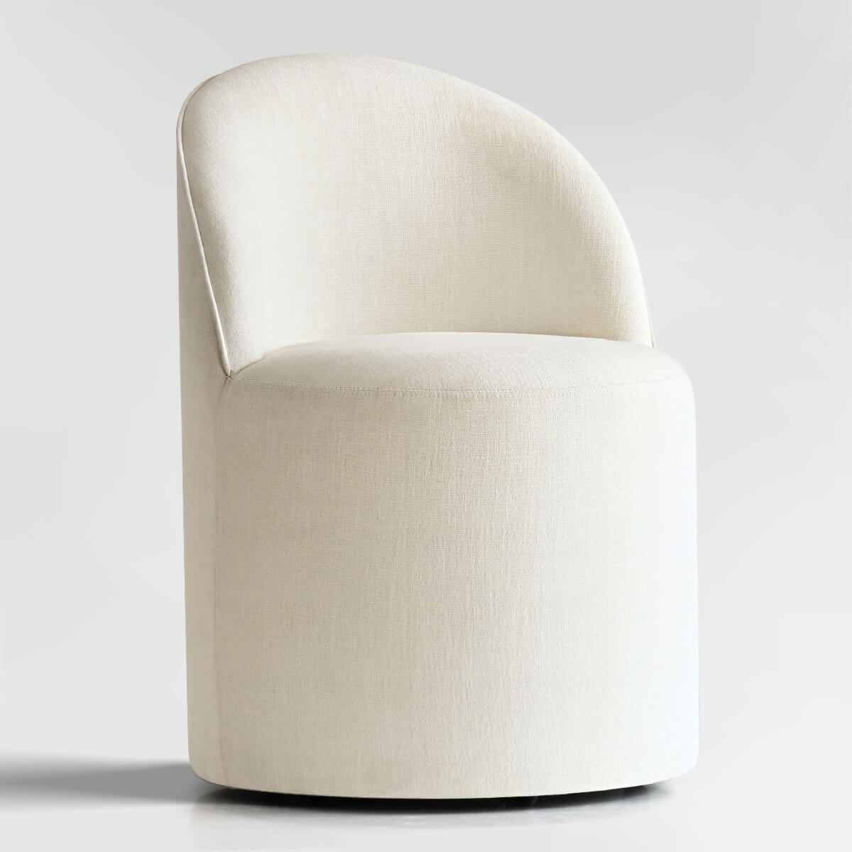 Doris Rolling Upholstered Dining Chair With Castors (Set of 6)