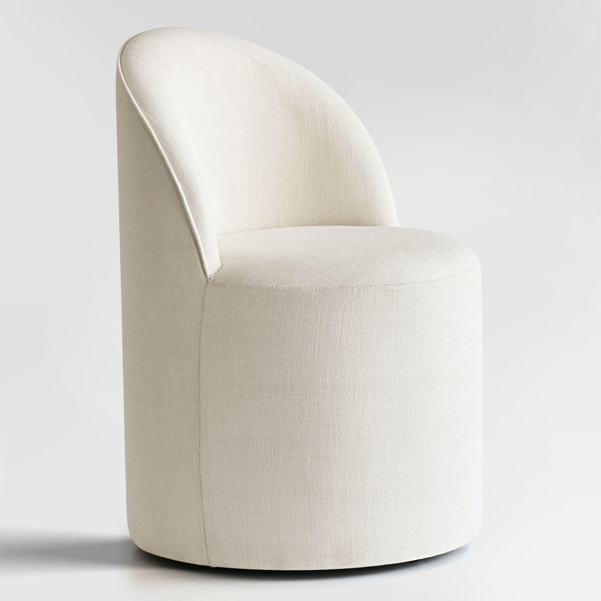 Doris Rolling Upholstered Dining Chair With Castors (1-Piece)