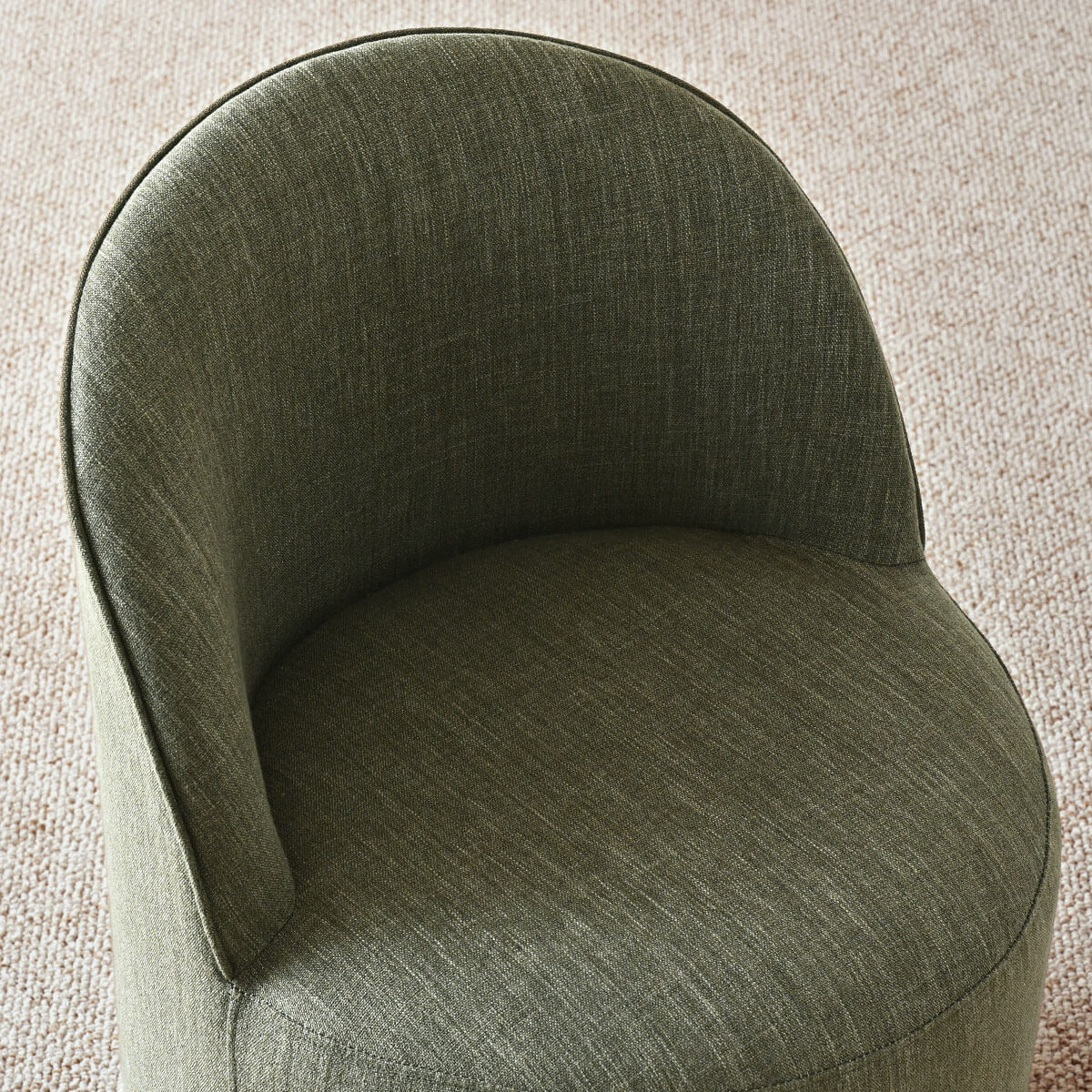 Doris Rolling Upholstered Dining Chair With Castors (Set of 6)