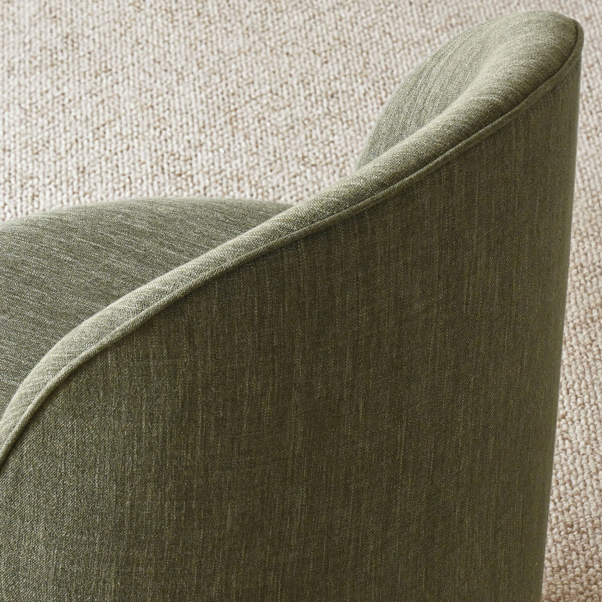 Doris Rolling Upholstered Dining Chair With Castors (1-Piece)