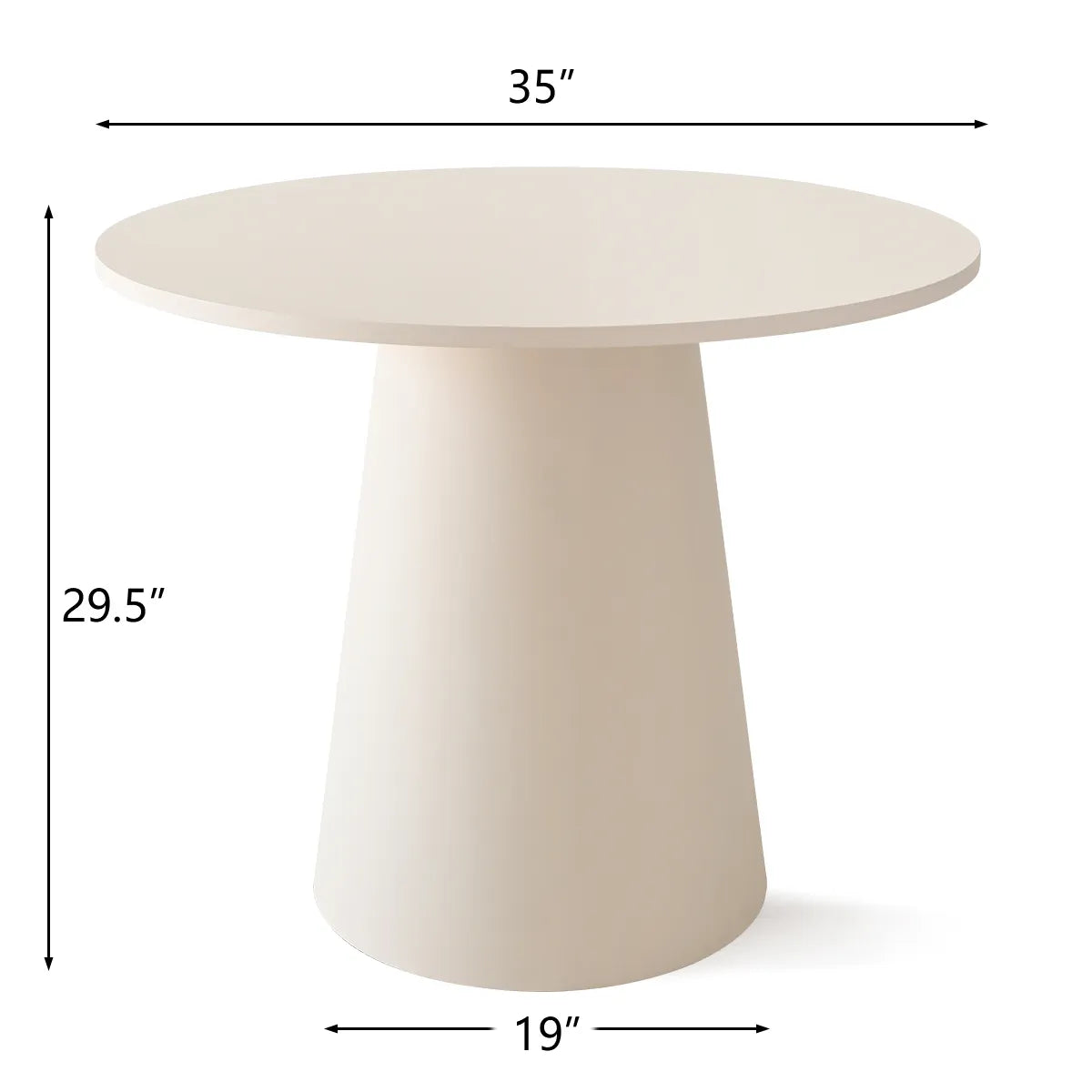 Dwen 35" Modern Round Pedestal Console Table
