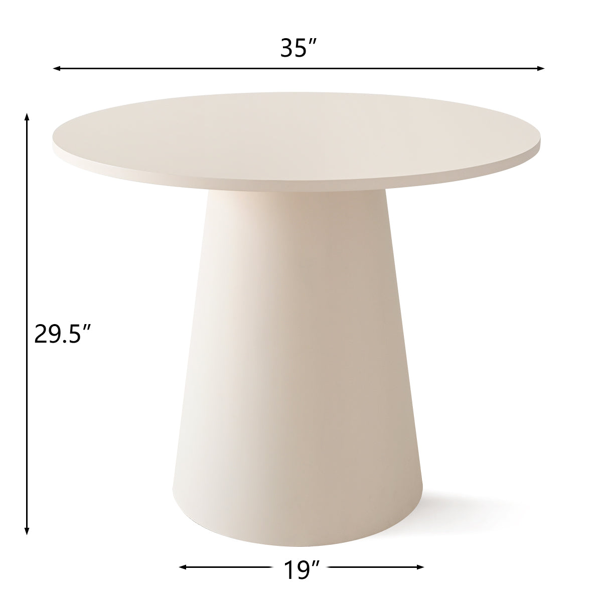 Dwen 35" Modern Round Pedestal Console Table