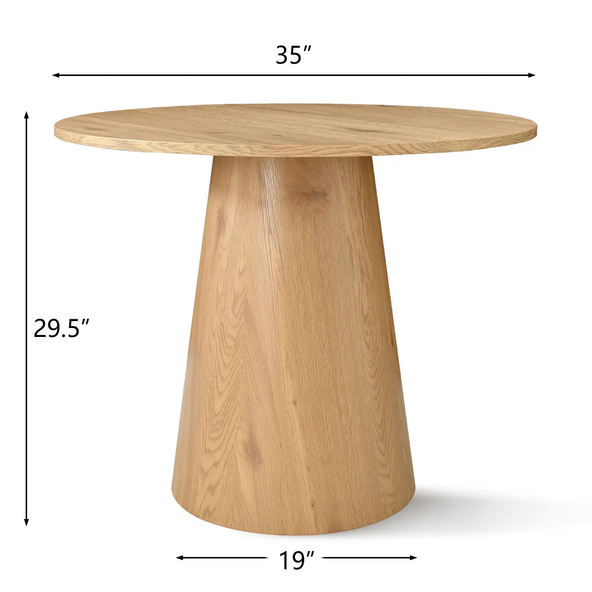 Dwen 35" Modern Round Pedestal Console Table