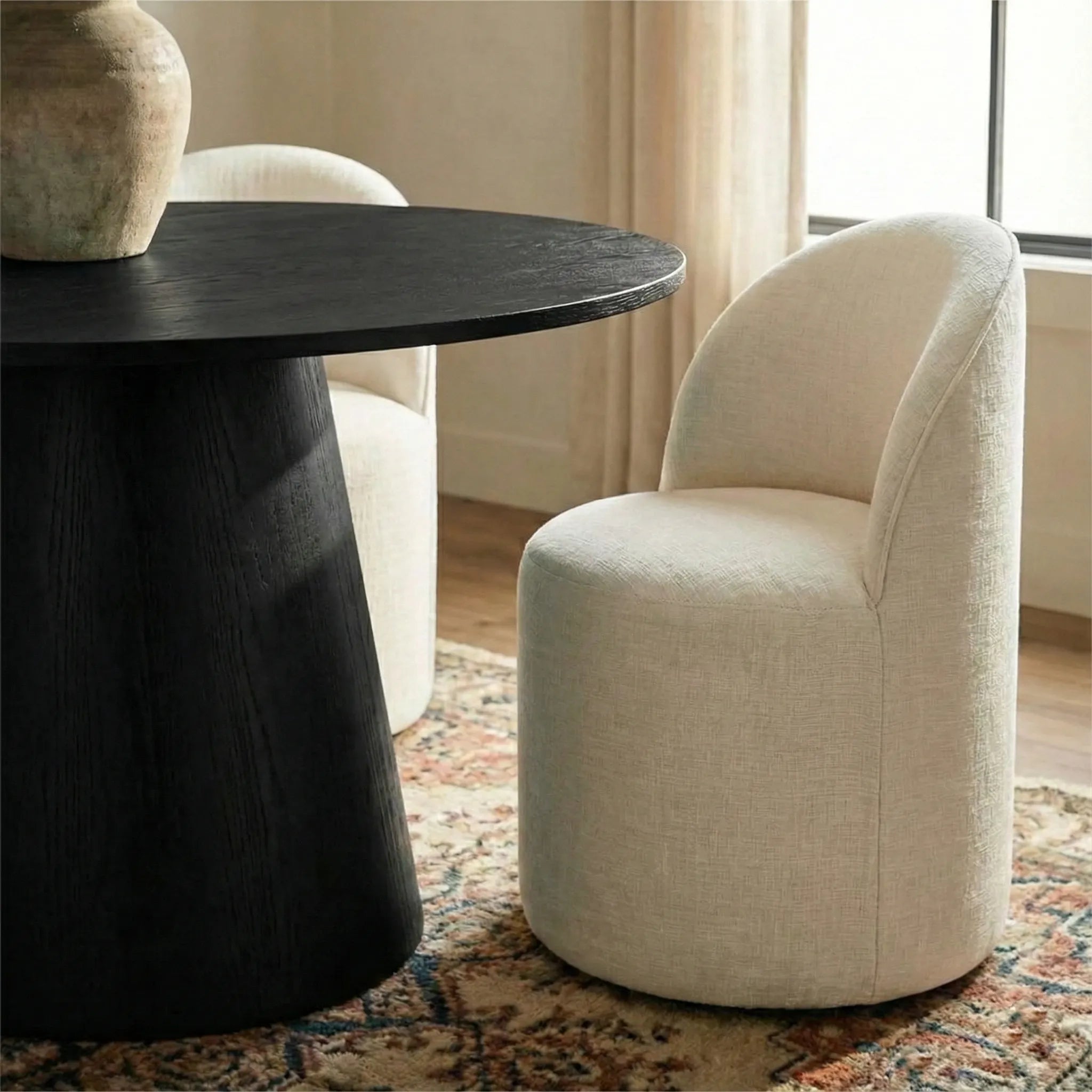 Dwen & Doris 46" Round Dining Table Set for 4 (5-Piece)