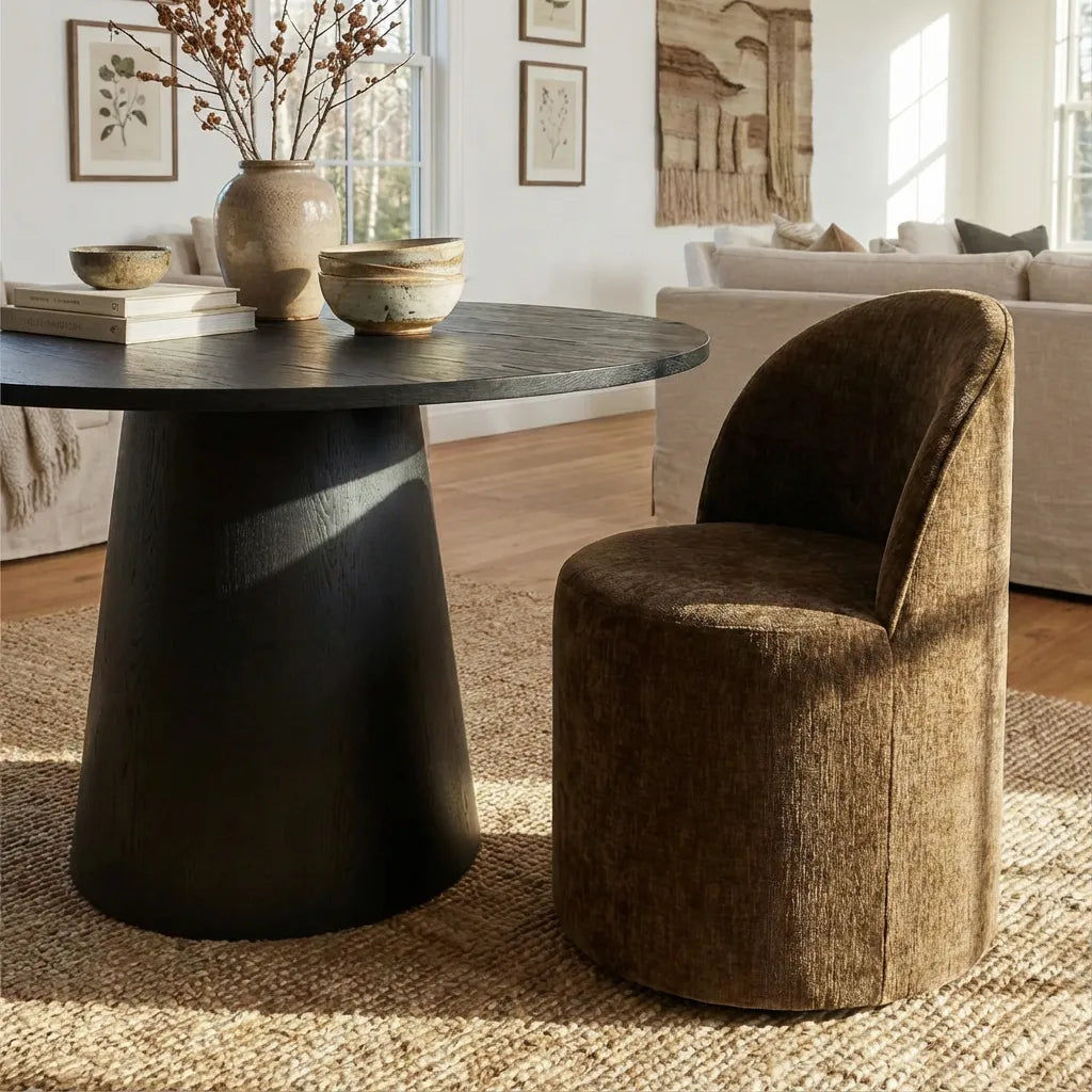 Dwen & Doris 46" Round Dining Table Set for 4 (5-Piece)