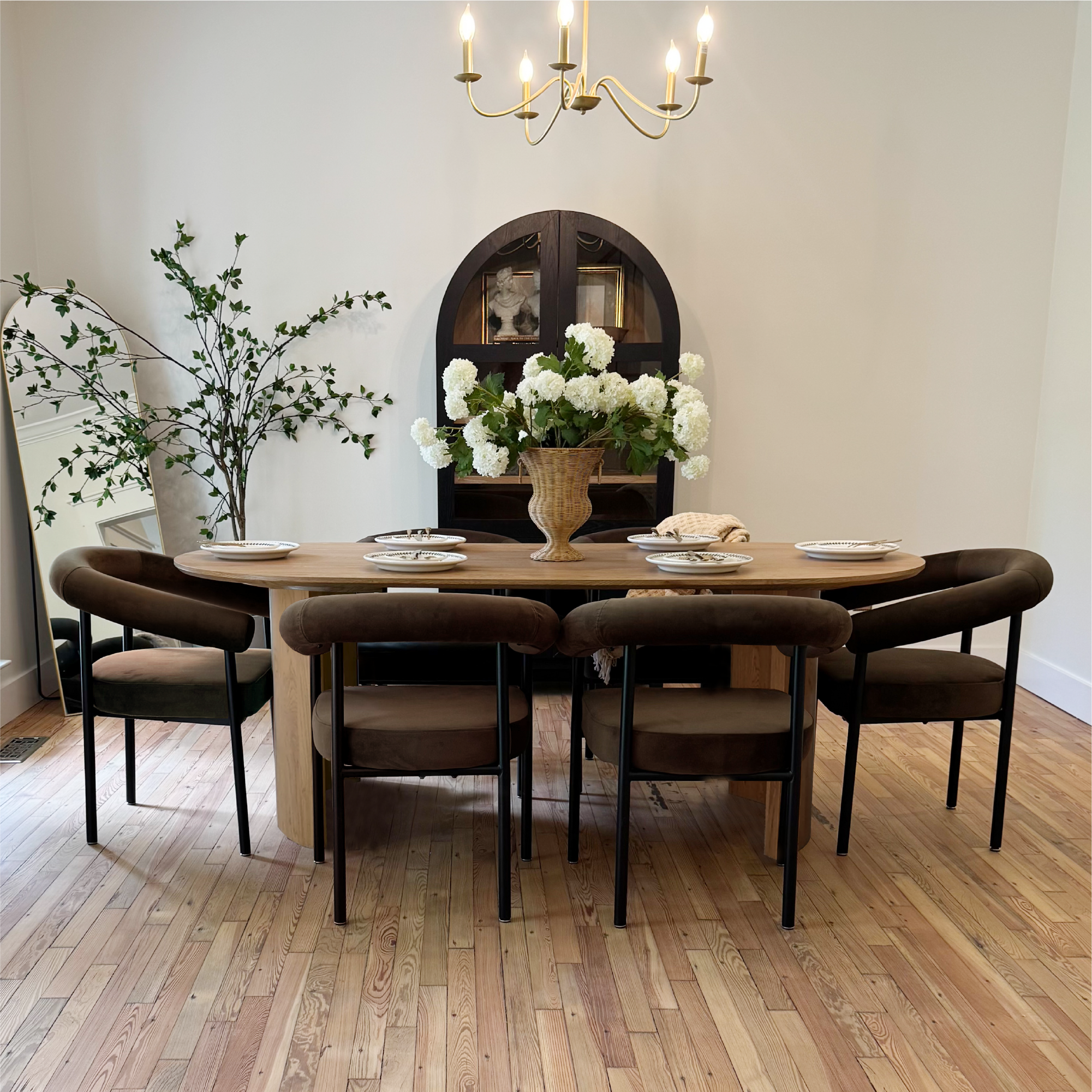 Dwen & New York 79" Oval Dining Table Set for 6 (7-Piece)