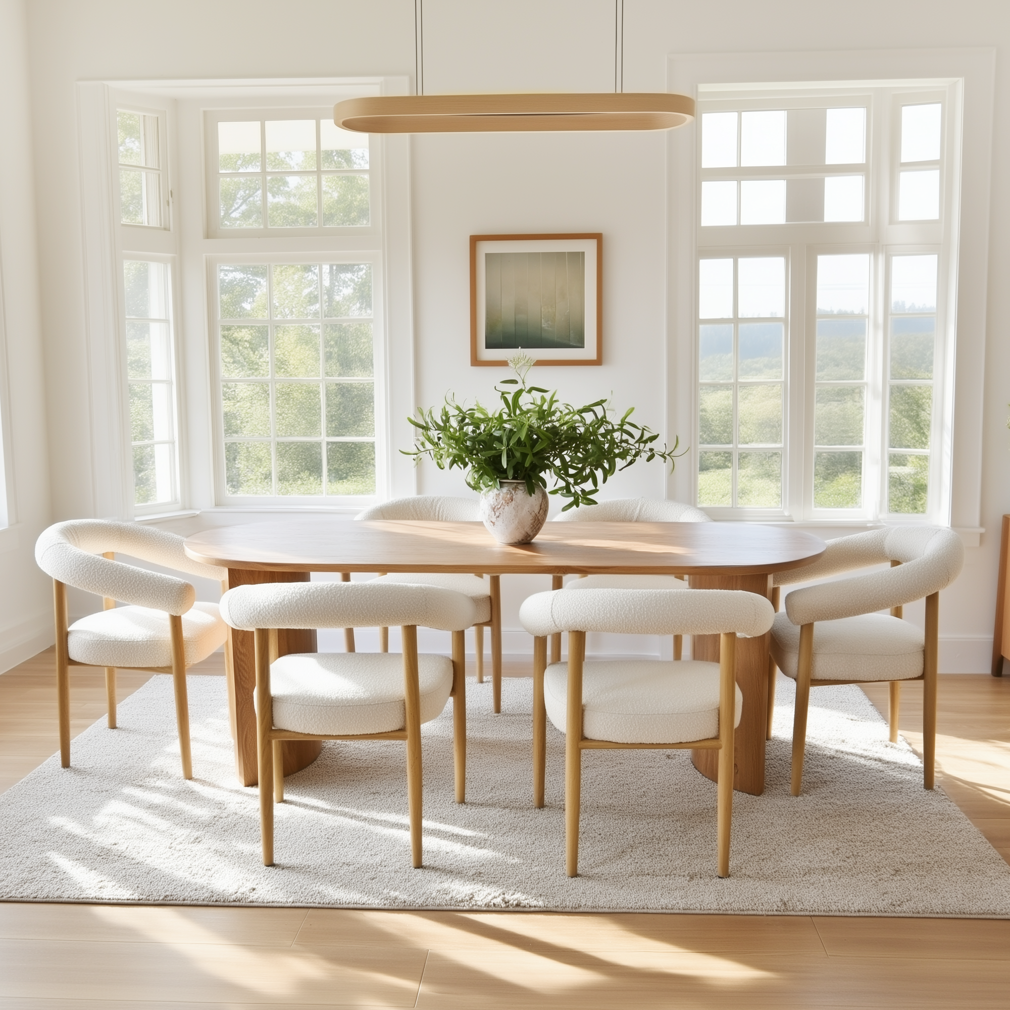 Melbourne Modern Boucle Upholstered Dining Chair (Set of 2)