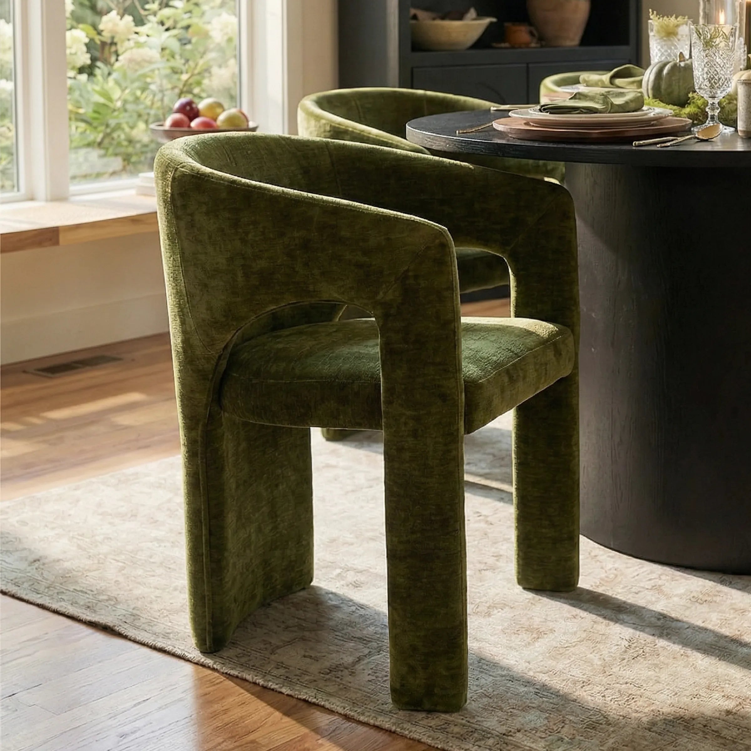 Dwen & Khloe 79" Oval Dining Table Set for 6 (7-Piece)