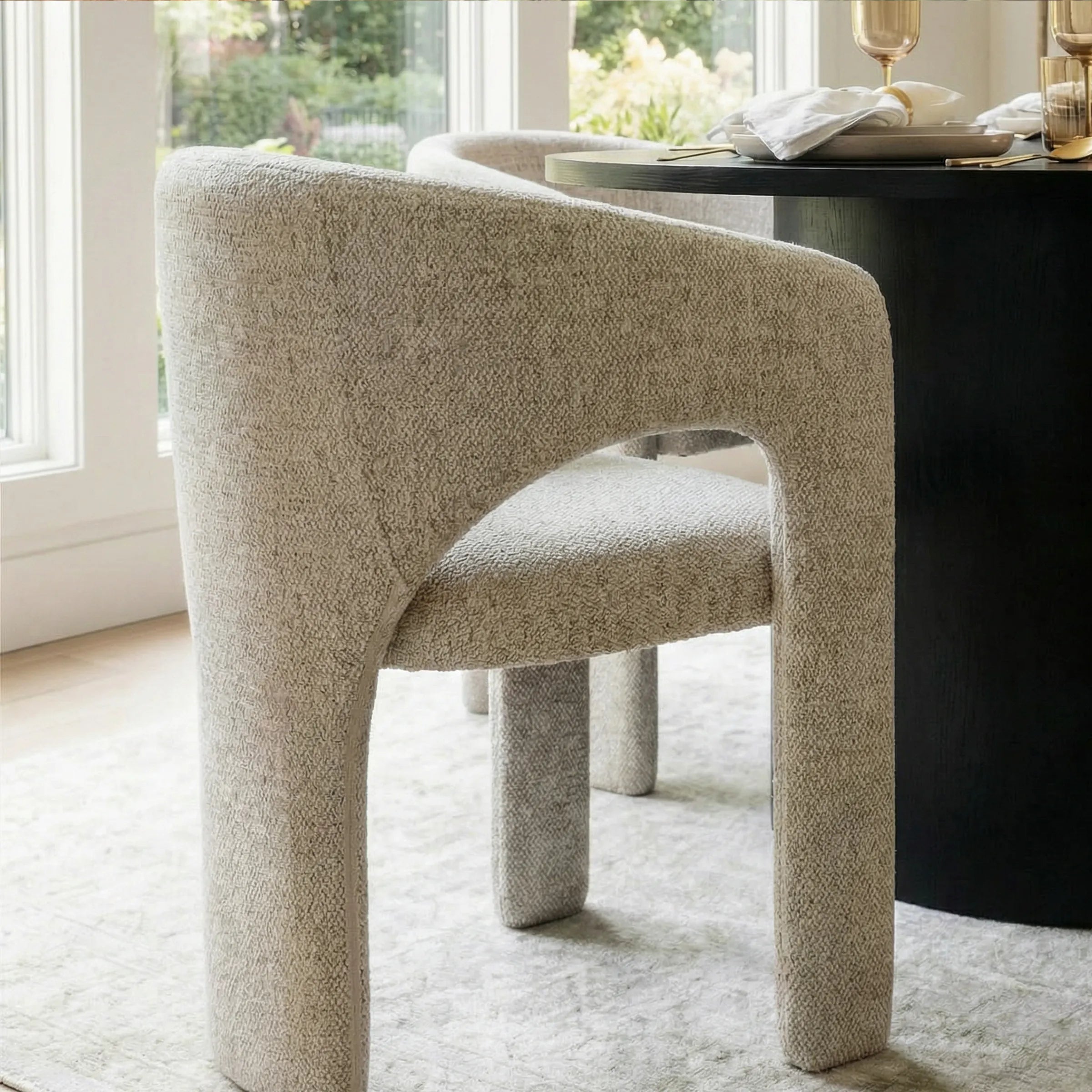 Dwen & Khloe 79" Oval Dining Table Set for 6 (7-Piece)