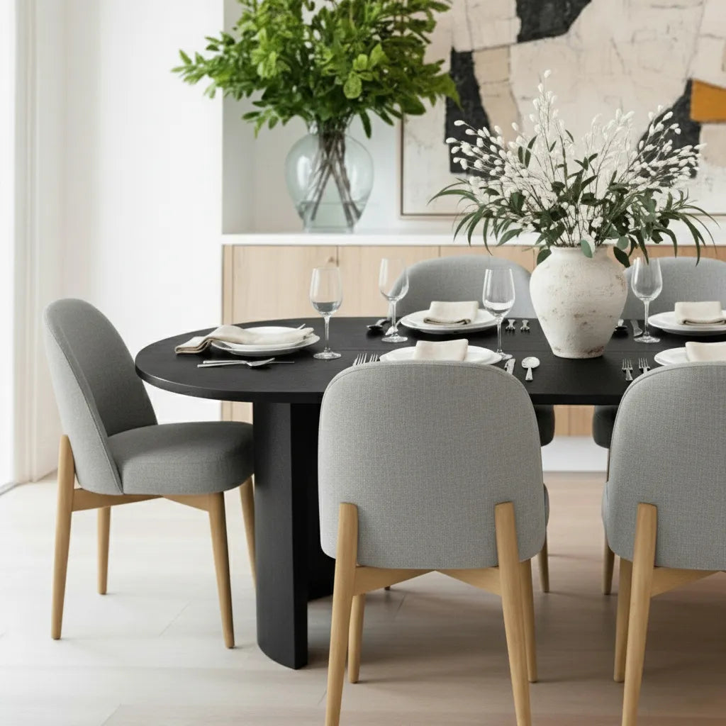 Dwen & Havana 79" Oval Dining Table Set for 6 (7-Piece)