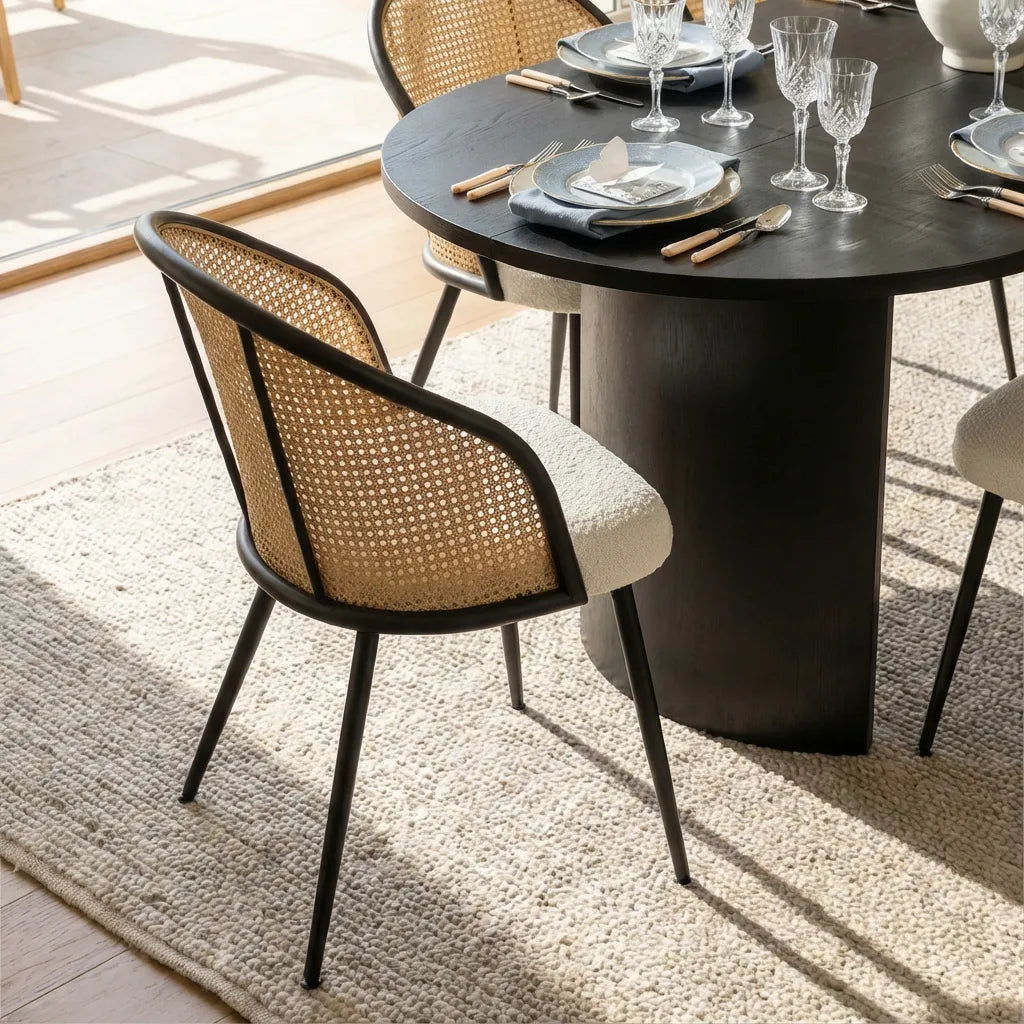 Dwen & Jules 79" Oval Dining Table Set for 6 (7-Piece)