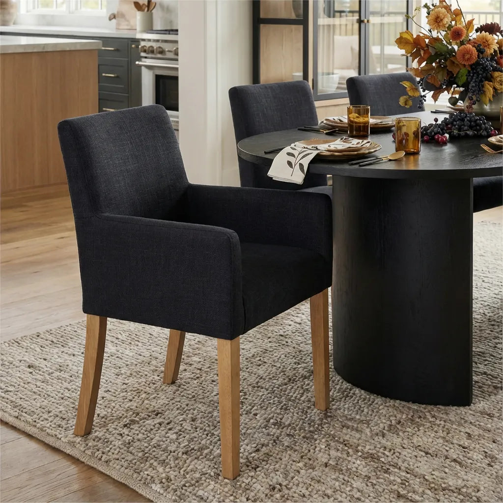 Dwen & North 79" Oval Dining Table Set for 6 (7-Piece)