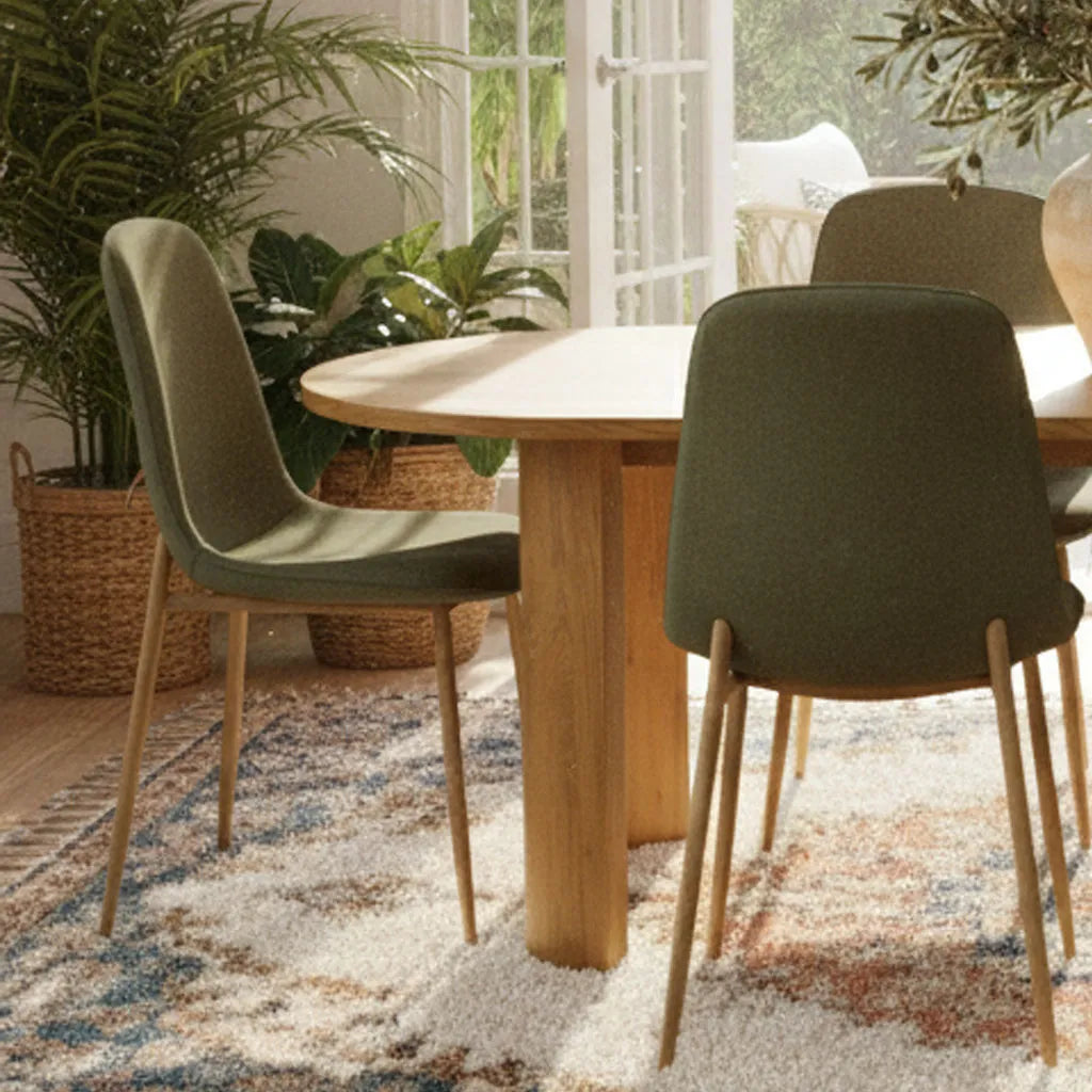 Dwen & Oslo 79" Oval Dining Table Set for 6 (7-Piece)