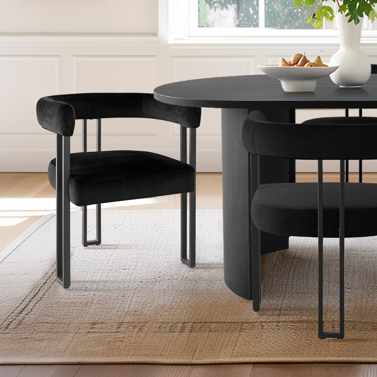 Dwen & Mia 79" Oval Dining Table Set for 6 (7-Piece)