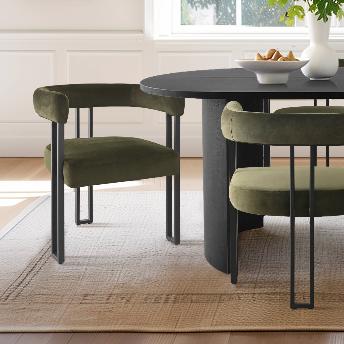 Dwen & Mia 79" Oval Dining Table Set for 6 (7-Piece)