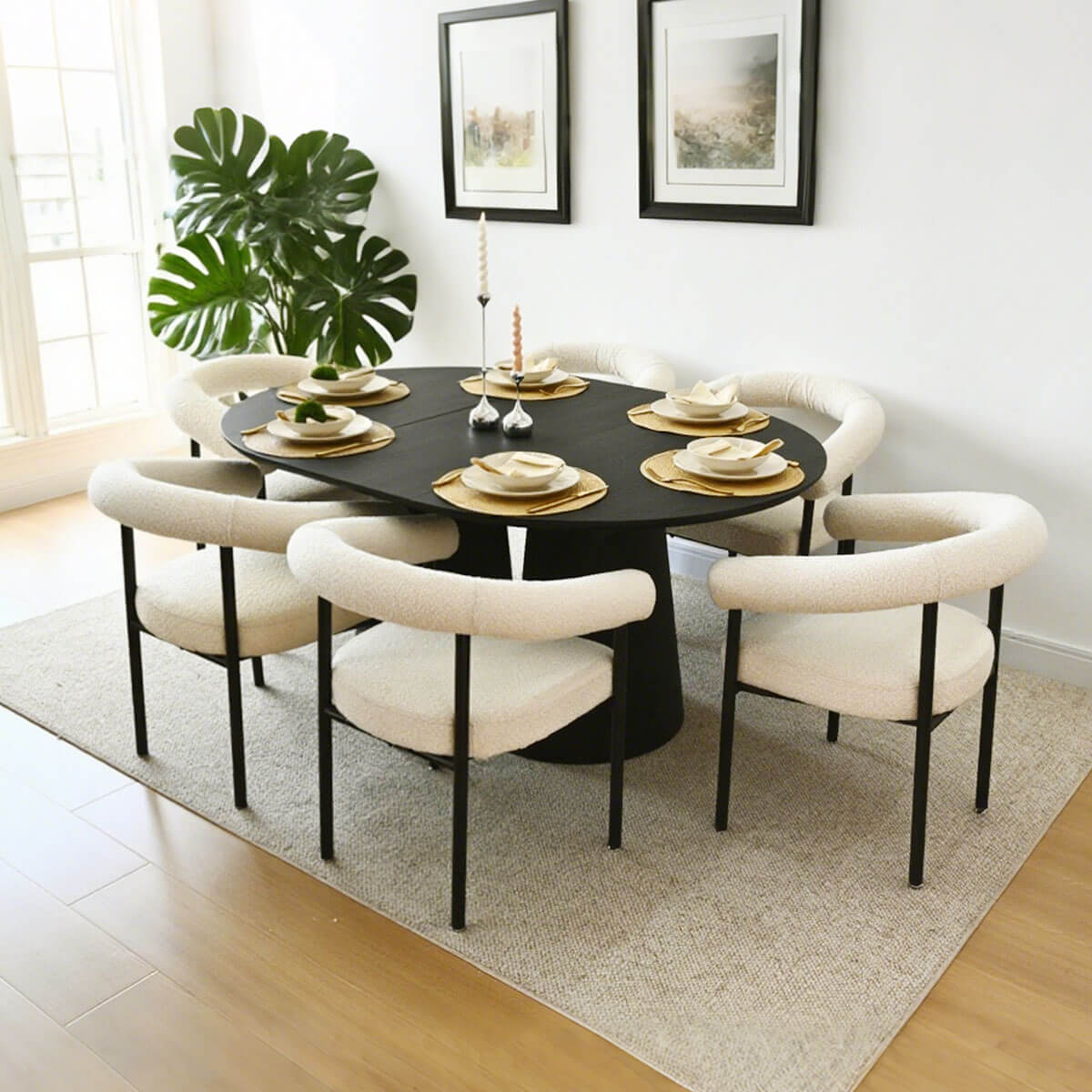 Dwen 47"-65"-83" Extendable Oval Dining Table – 3-in-1 Design