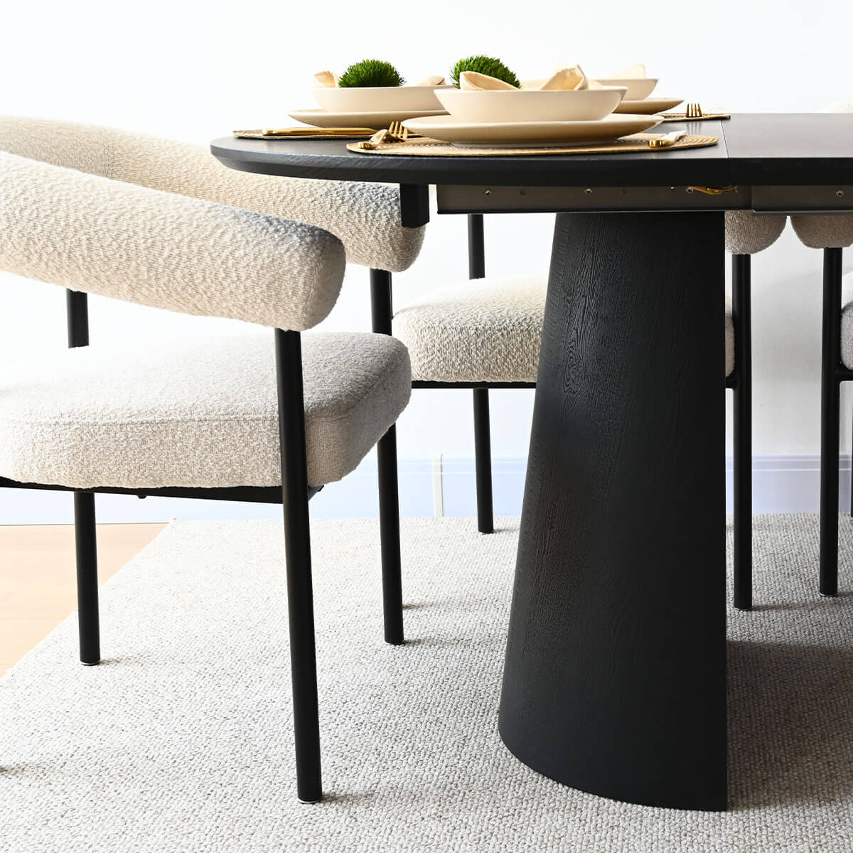 Dwen 47"-65"-83" Extendable Oval Dining Table – 3-in-1 Design