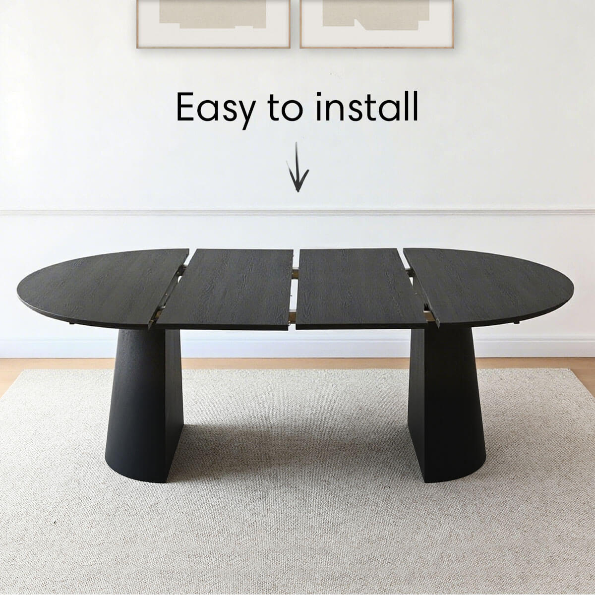 Dwen 47"-65"-83" Extendable Oval Dining Table – 3-in-1 Design