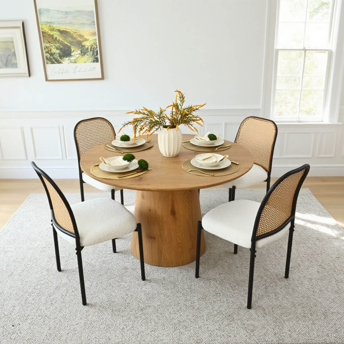 Dwen 47"-65"-83" Extendable Oval Dining Table – 3-in-1 Design