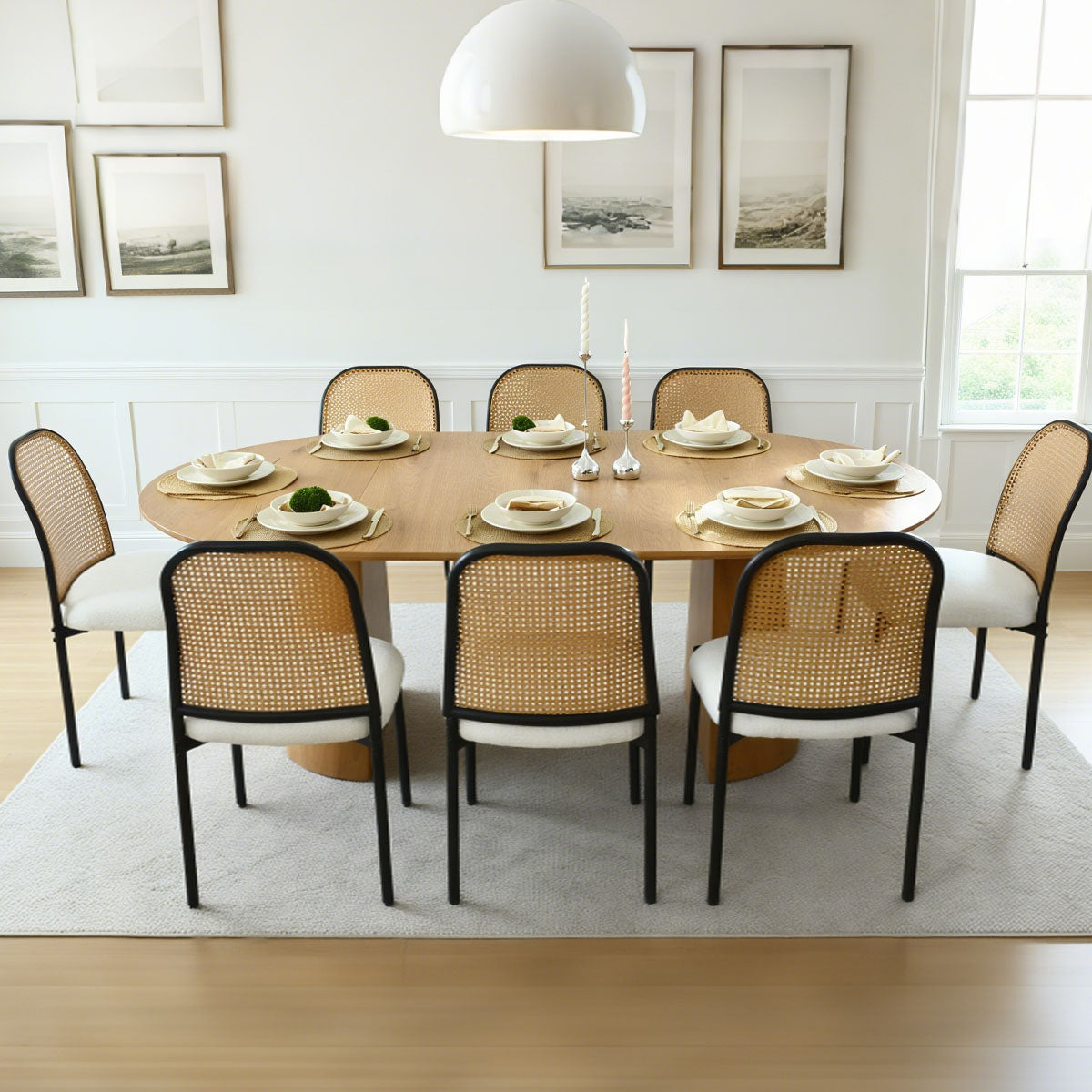 Dwen 47"-65"-83" Extendable Oval Dining Table – 3-in-1 Design