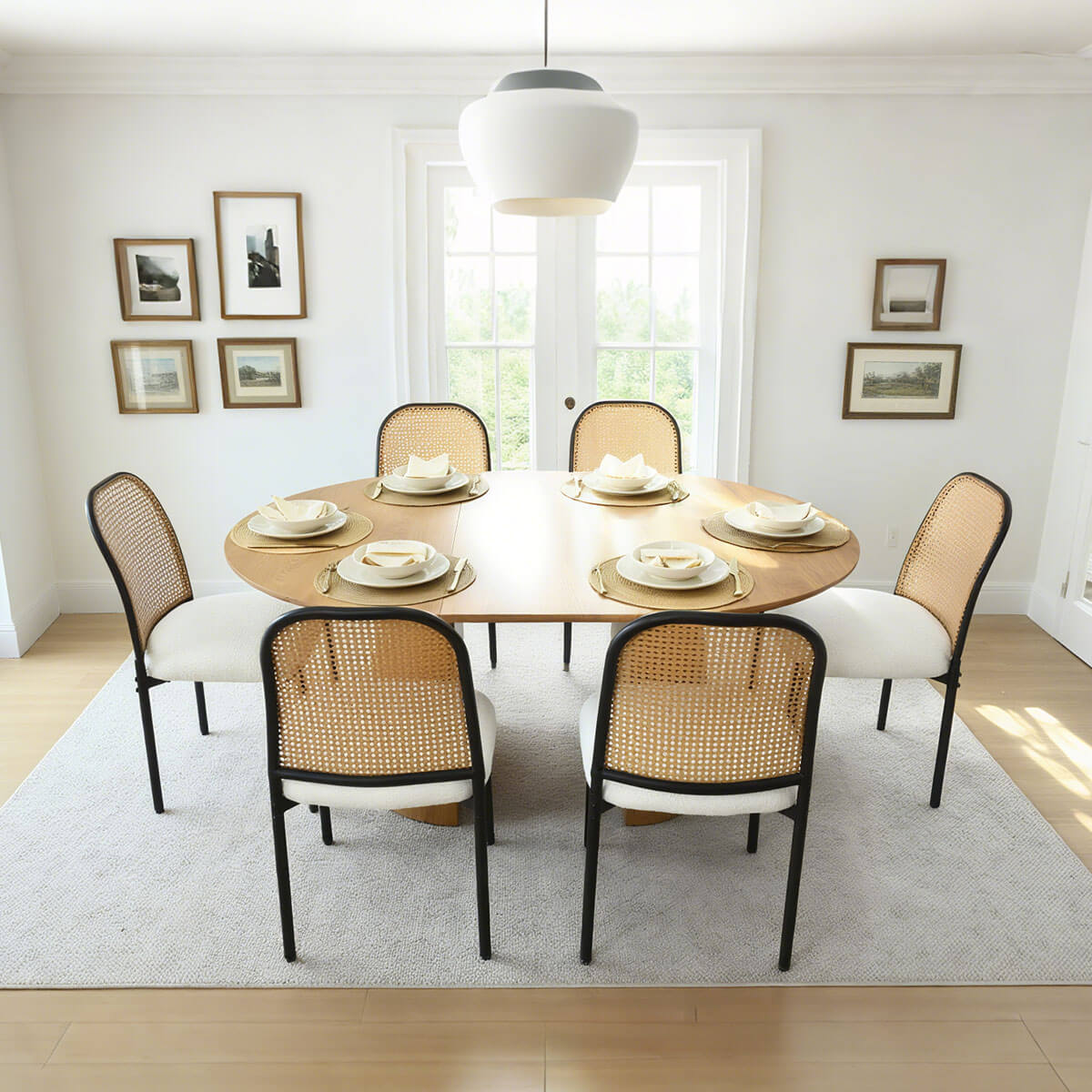 Dwen 47"-65"-83" Extendable Oval Dining Table – 3-in-1 Design