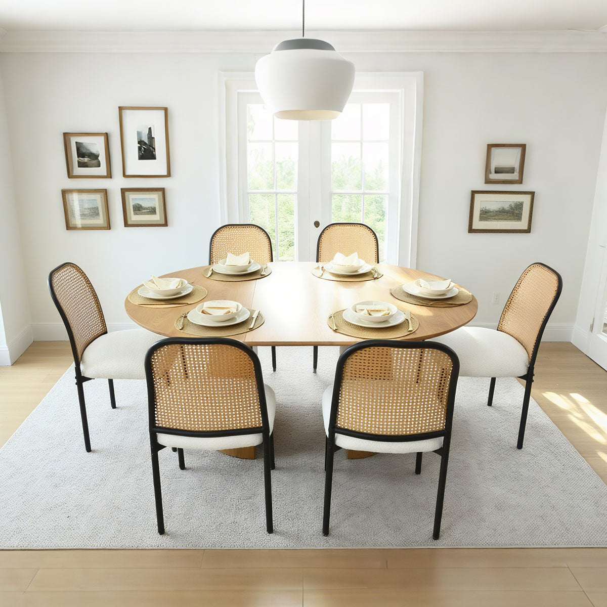 Dwen 47"-65"-83" Extendable Oval Dining Table – 3-in-1 Design