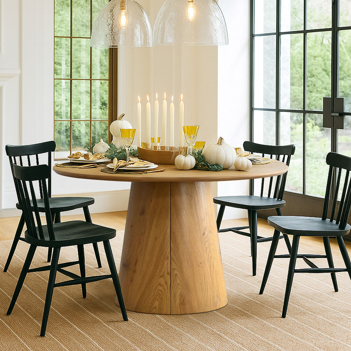 Dwen 47"-65"-83" Extendable Oval Dining Table – 3-in-1 Design