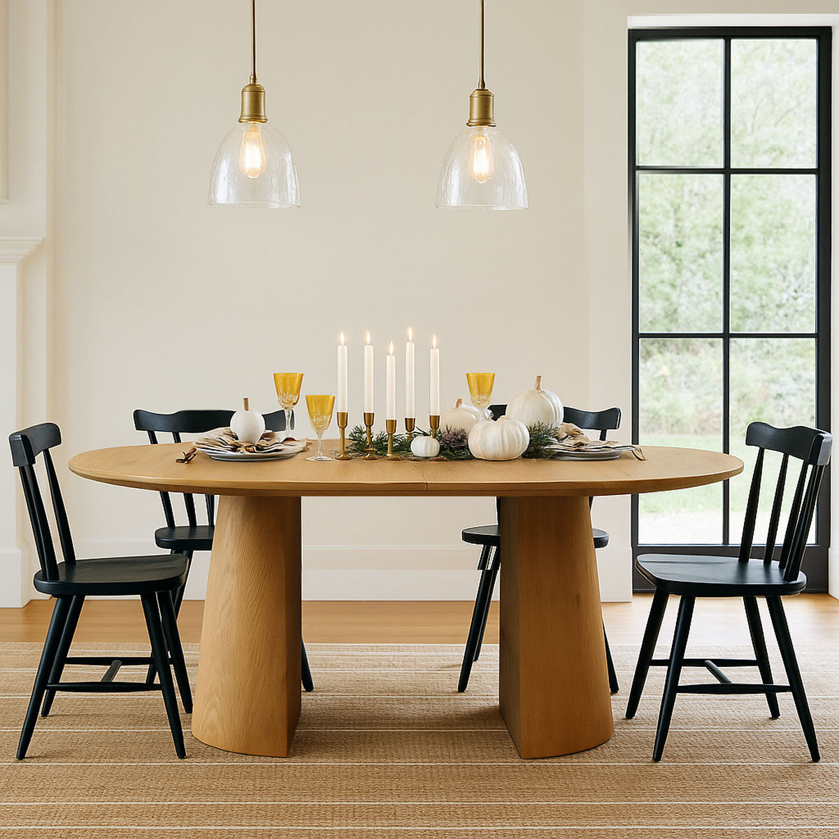 Dwen 47"-65"-83" Extendable Oval Dining Table – 3-in-1 Design