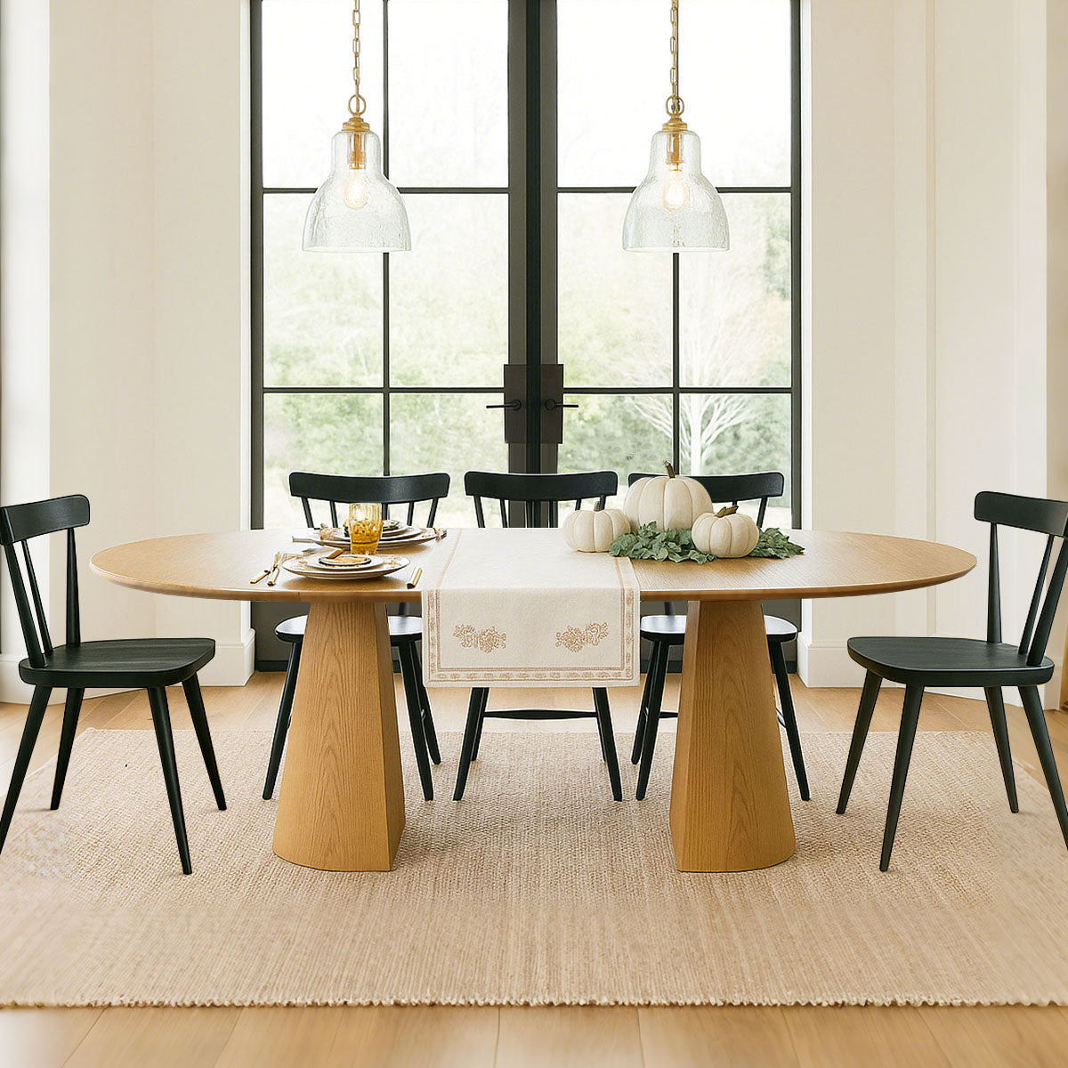 Dwen 47"-65"-83" Extendable Oval Dining Table – 3-in-1 Design