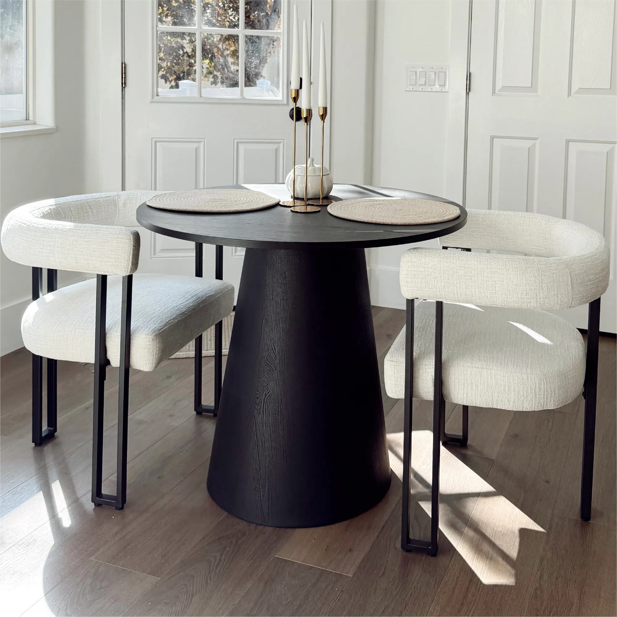 Mia Velvet Dining Chair with Arms (Set of 6)