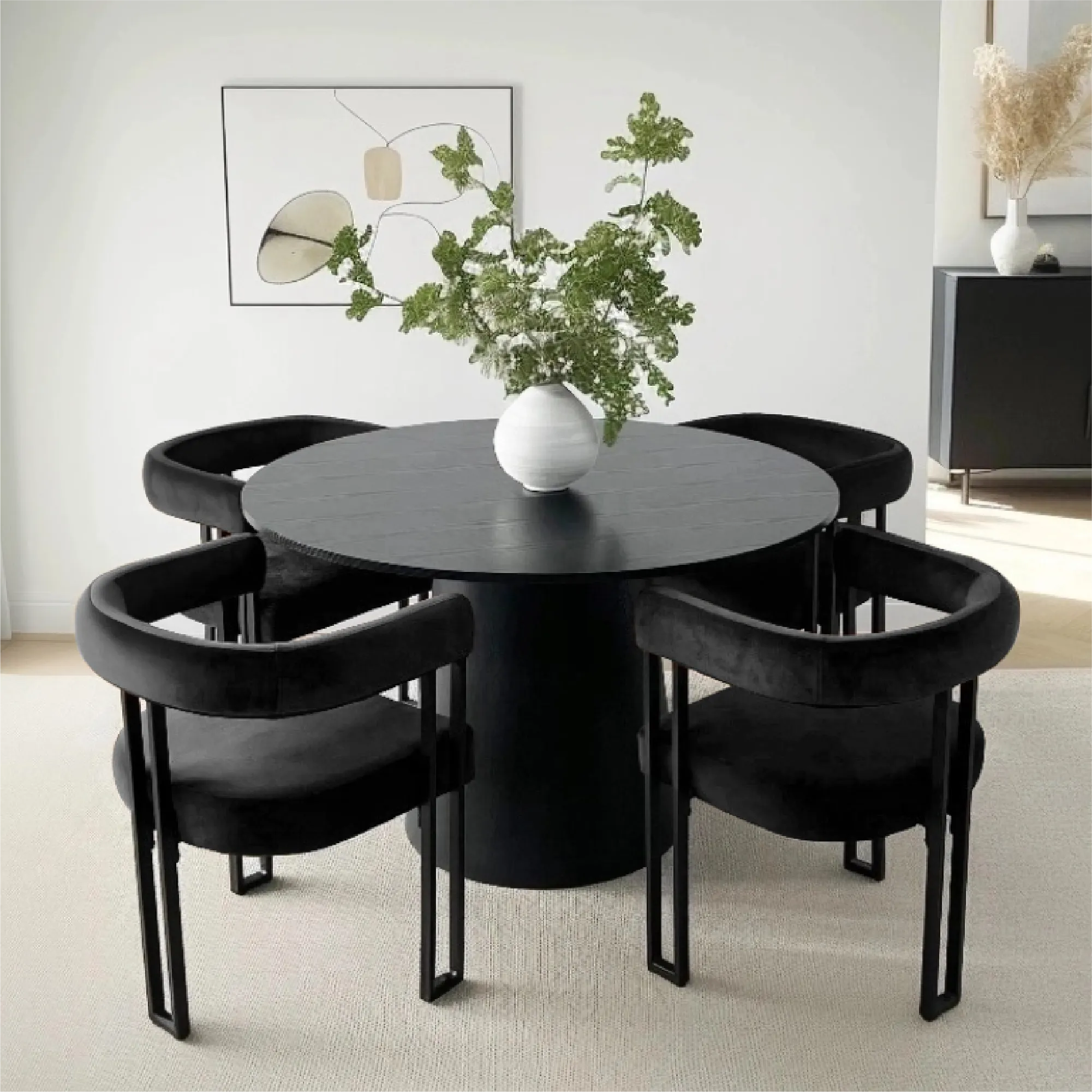 Mia Velvet Dining Chair with Arms (Set of 2)