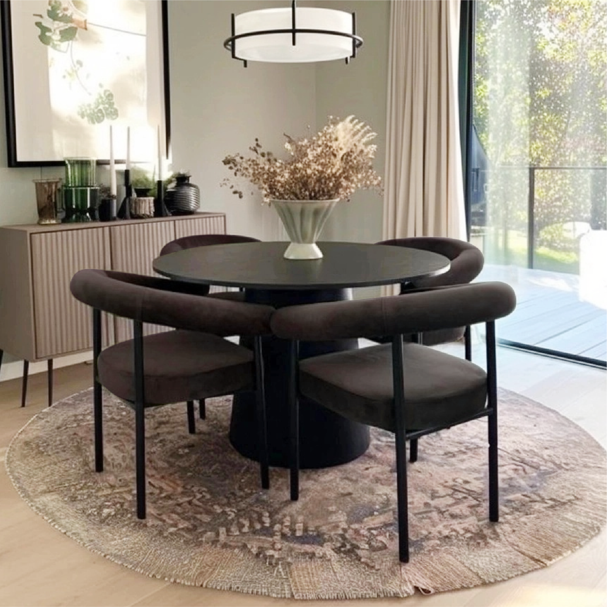 New York Modern Velvet Dining Chair (Set of 2)