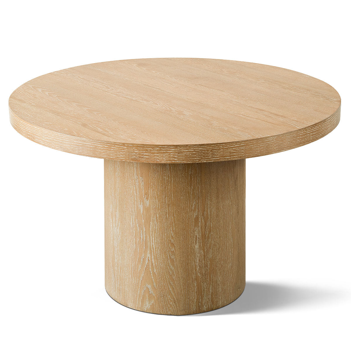 Elon 47" Solid Oak Round Pedestal Dining Table