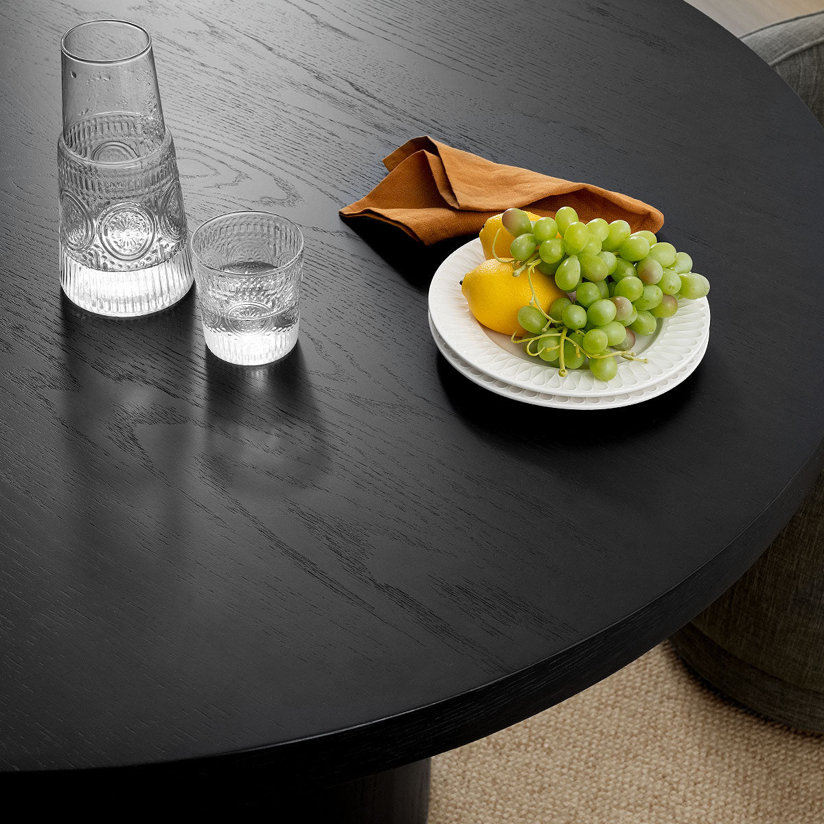 Elon 47" Solid Oak Round Pedestal Dining Table