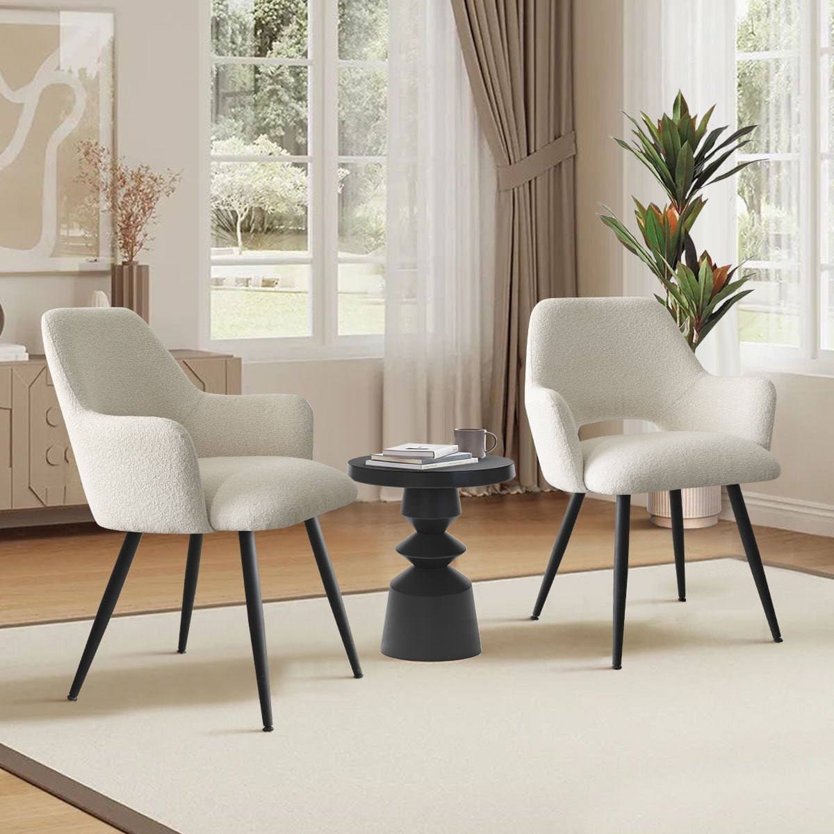 Edwin Upholstered Dining Chair with Arms (Set of 2)
