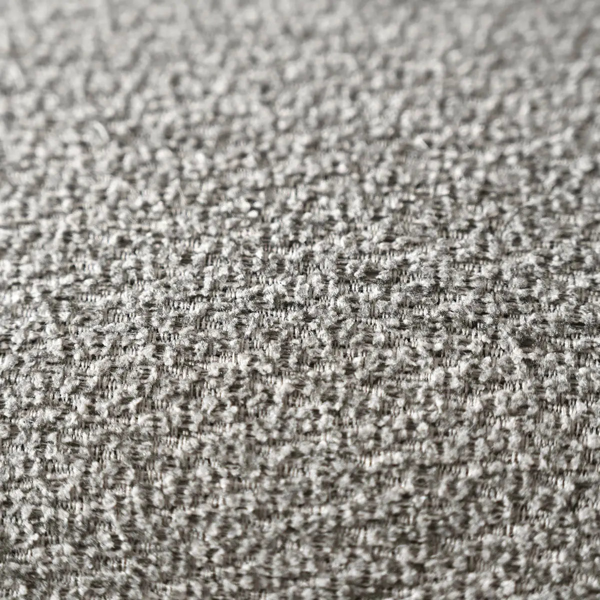 Close-up of Edwin Modern Upholstered Dining Chair fabric texture in gray, emphasizing woven detail.