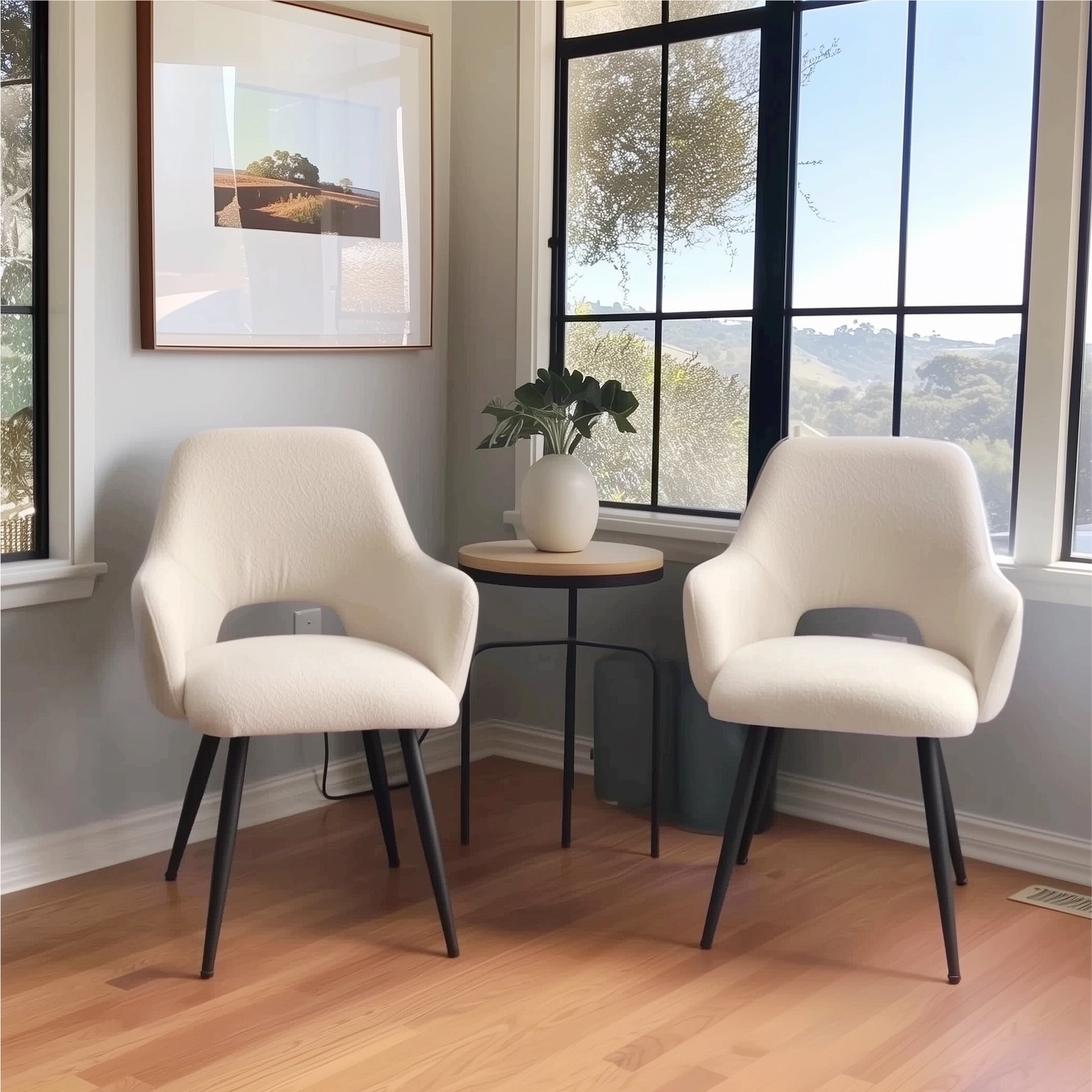 Edwin Upholstered Dining Chair with Arms (Set of 2)